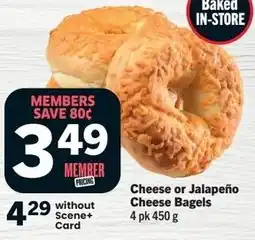 Foodland Cheese or Jalapeño Cheese Bagels offer