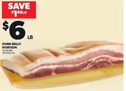 Loblaws Pork belly portion offer
