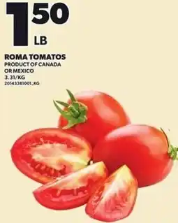 Loblaws Roma tomatos offer
