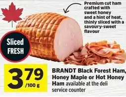 Foodland Brandt black forest ham, honey maple or hot honey ham offer