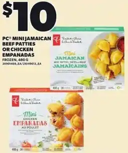 Loblaws Pc minijamaican beef patties or chicken empanadas offer