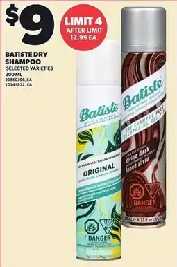 Loblaws Batiste dry shampoo offer