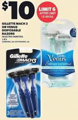 Loblaws Gillette mach 3 or venus disposable razors offer