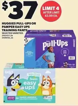Loblaws Huggies pull-ups or pamper easy ups training pants offer