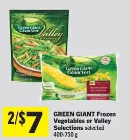 Foodland Green giant frozen vegetables or valley selections offer