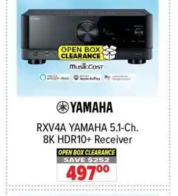 2001 Audio Video YAMAHA RXV4A 5.1-Ch. 8K HDR10+ Receiver offer