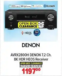 2001 Audio Video DENON AVRX2800H 7.2 Ch. 8K HDR HEOS Receiver offer