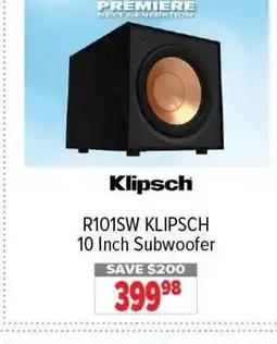2001 Audio Video KLIPSCH R101SW KLIPSCH 10 Inch Subwoofer offer