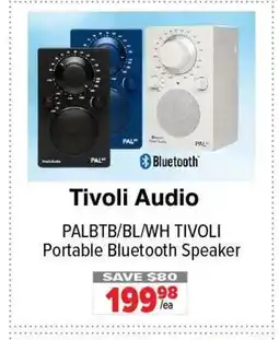 2001 Audio Video Tivoli Audio PALBTB/BL/WH TIVOLI Portable Bluetooth Speaker offer