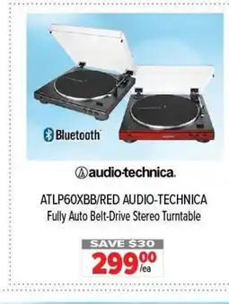 2001 Audio Video ATLP60XBB/RED AUDIO-TECHNICA Fully Auto Belt-Drive Stereo Turntable offer