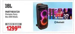 2001 Audio Video JBL PARTYBOX720 Portable Party Box 800 Watts offer