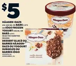 Loblaws Häagen-dazs bar or iögo frozen yogurt offer