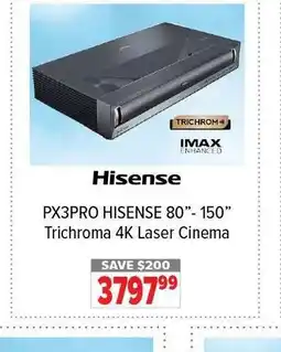 2001 Audio Video HISENSE PX3PRO 80"-150" Trichroma 4K Laser Cinema offer