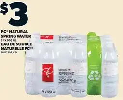 Loblaws Pc natural spring water offer