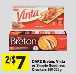 Foodland Dare breton, vinta or simple goodness crackers offer