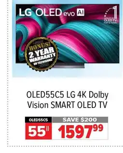 2001 Audio Video LG OLED55C5 4K Dolby Vision SMART OLED TV offer