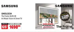 2001 Audio Video SAMSUNG QN65LS03H The Frame QLED 4K Art Mode Vision Al Smart TV offer
