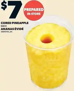 Loblaws Cored pineapple ananas évidé offer
