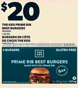 Loblaws The keg prime rib beef burgers frozen offer