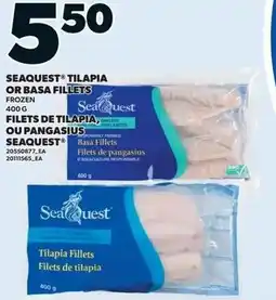 Loblaws Seaquest tilapia or basa fillets frozen offer
