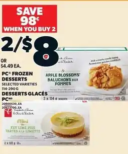 Loblaws Pc frozen desserts offer