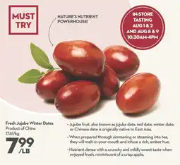 Longo's Fresh Jujube Winter Dates offer