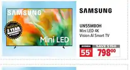 2001 Audio Video SAMSUNG UN55M80H Mini LED 4K Vision Al Smart TV offer