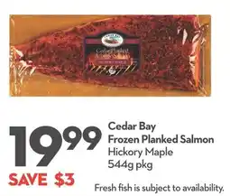 Longo's Cedar Bay Frozen Planked Salmon Hickory Maple offer