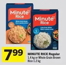 Foodland Minute rice regular or whole grain brown rice offer