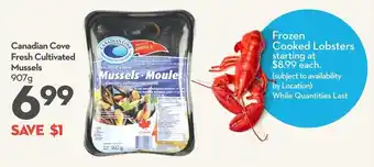 Longo's Canadian Cove Fresh Cultivated Mussels offer