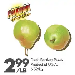Longo's Fresh Bartlett Pears offer