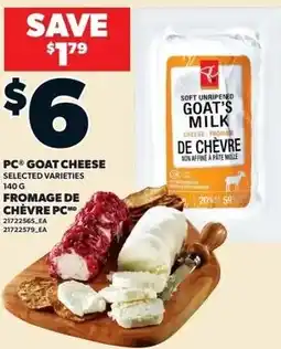 Loblaws Pc goat cheese offer
