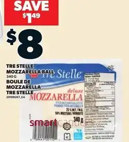 Loblaws Tre stelle mozzarella ball stelle boule de mozzarella tre stelle offer