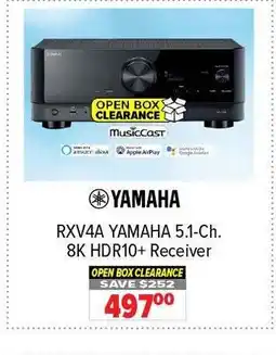 2001 Audio Video YAMAHA RXV4A 5.1-Ch. 8K HDR10+ Receiver offer