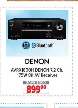 2001 Audio Video DENON AVRX1800H 7.2 Ch. 175W 8K AV Receiver offer