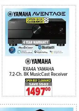2001 Audio Video YAMAHA RXA4A 7.2-Ch. 8K MusicCast Receiver offer
