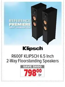 2001 Audio Video KLIPSCH R600F 6.5 Inch 2-Way Floorstanding Speakers offer