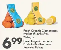 Longo's Fresh Organic Clementines or Fresh Organic Lemons offer