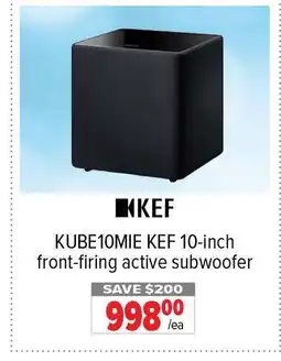 2001 Audio Video KEF KUBE 10MIE 10-inch front-firing active subwoofer offer