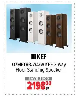 2001 Audio Video KEF Q7METAB/WA/W 3 Way Floor Standing Speaker offer