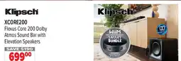 2001 Audio Video KLIPSCH XCORE200 Flexus Core 200 Dolby Atmos Sound Bar with Elevation Speakers offer