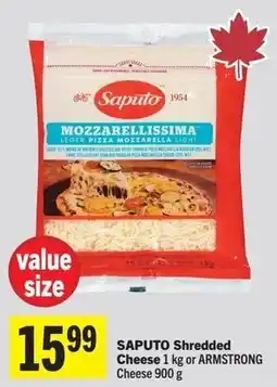 Foodland Saputo shredded cheese or armstrong cheese offer