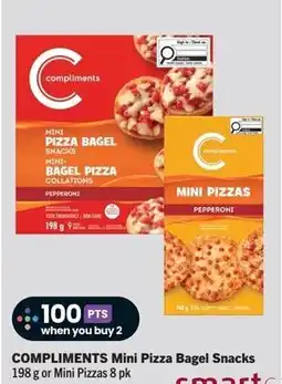 Foodland Compliments mini pizza bagel snacks or mini pizzas offer