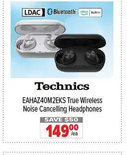 2001 Audio Video EAHAZ40M2EKS True Wireless Noise Cancelling Headphones offer