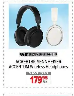 2001 Audio Video SENNHEISER ACAEBTBK ACCENTUM Wireless Headphones offer