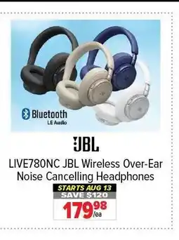 2001 Audio Video JBL LIVE780NC Wireless Over-Ear Noise Cancelling Headphones offer