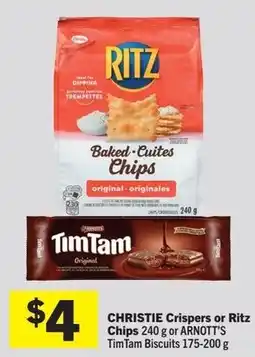 Foodland Christie crispers or ritz chips or arnott's timtam biscuits offer