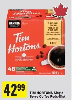 Foodland Tim hortons single serve coffee pods offer