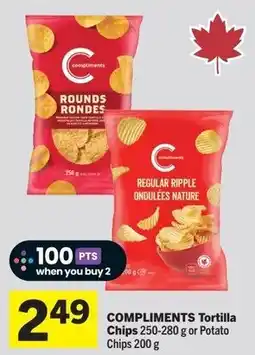 Foodland Compliments tortilla chips or potato chips offer