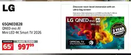 2001 Audio Video LG 65QNED82B QNED evo Al Mini LED 4K Smart TV 2026 offer